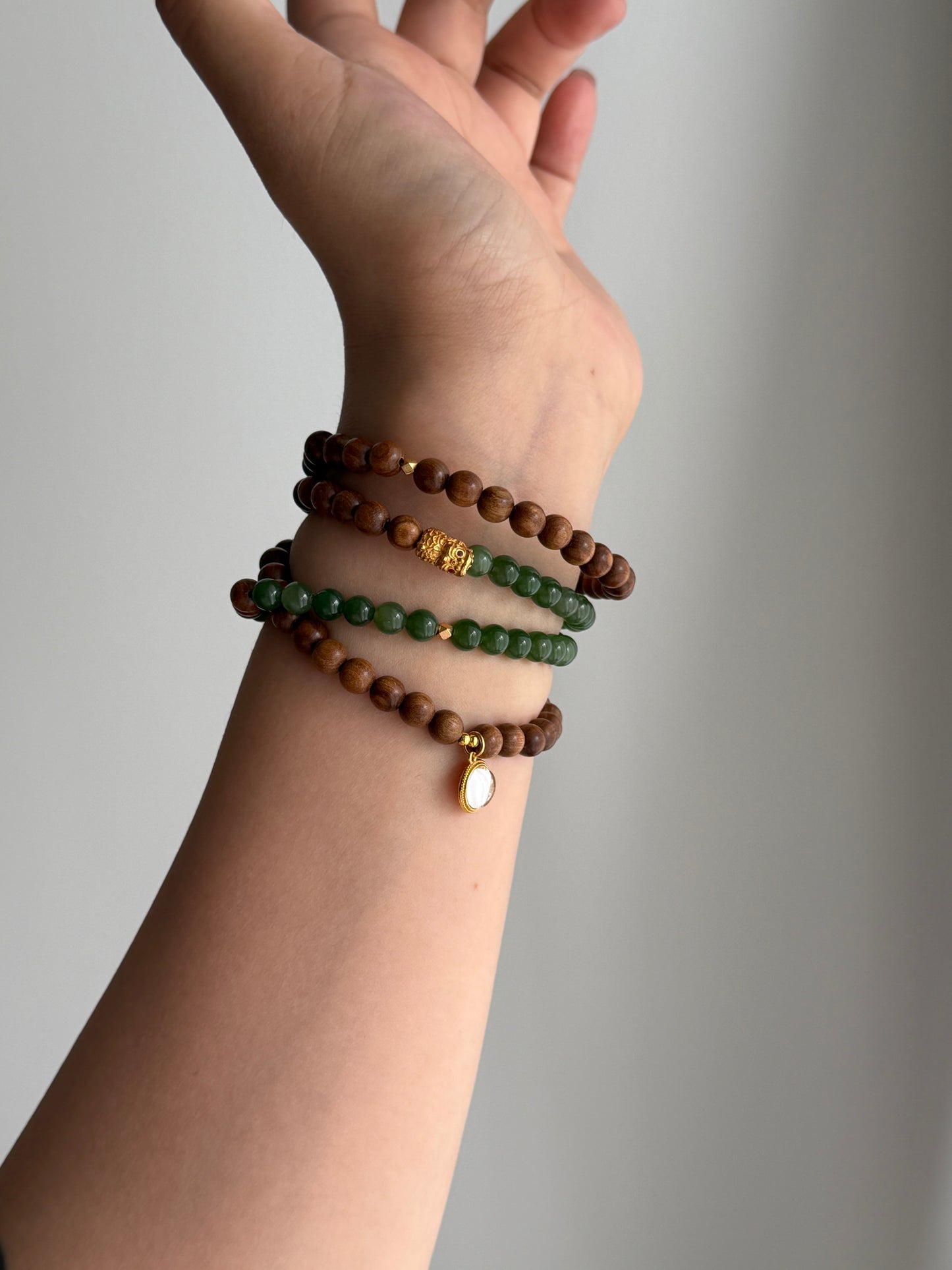 老山檀碧玉多圈